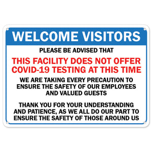 This Facility Does Not Offer COVID-19 Testing At This Time