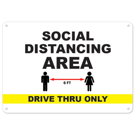 Social Distancing Area 6ft Drive Thru Only