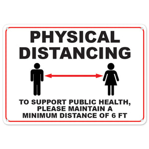 Physical Distancing To Support Public Health 6 Feet