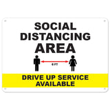 Social Distancing Area Drive Up Space Available