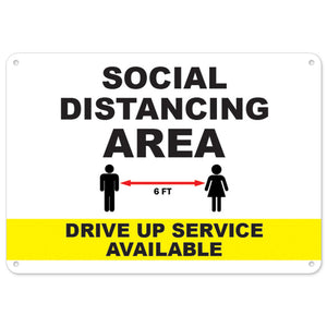 Social Distancing Area Drive Up Space Available