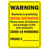 Warning Business Is Practicing Social Distancing