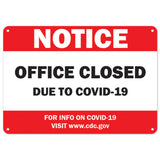 Notice Office Closed Due To COVID-19