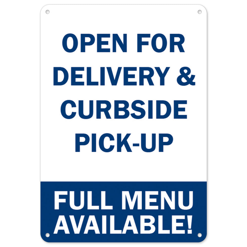 Open For Delivery & Curbside Pick-up