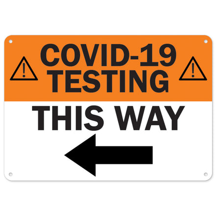 COVID-19 Testing This Way Left Arrow