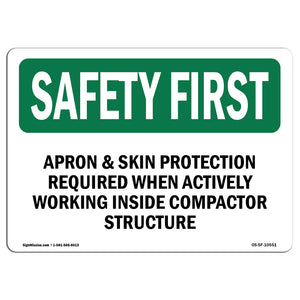 Apron & Skin Protection Required When Actively