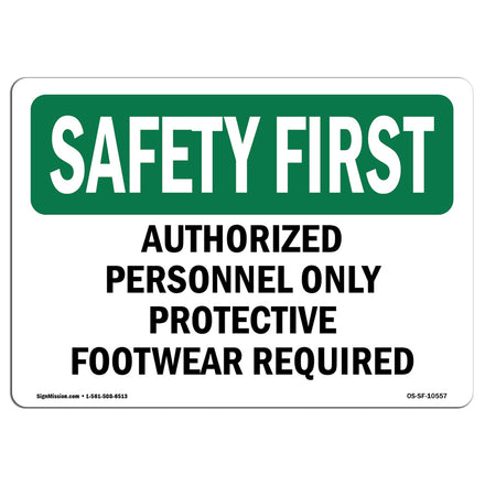 Authorized Personnel Only Protective Footwear