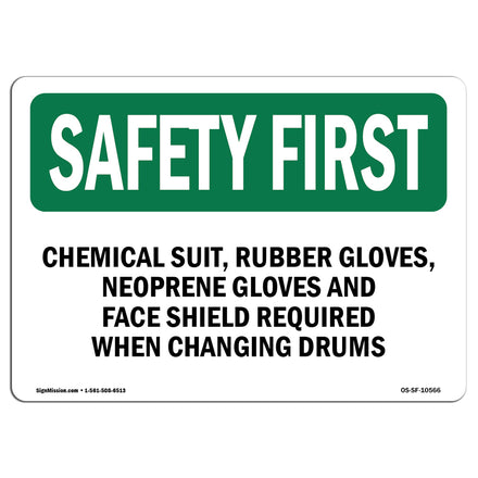 Chemical Suit, Rubber Gloves, Neoprene Gloves