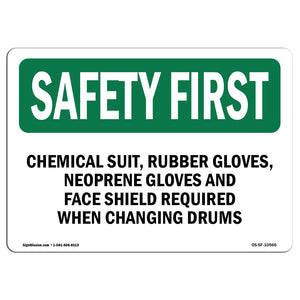 Chemical Suit, Rubber Gloves, Neoprene Gloves