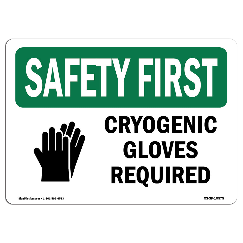 Cryogenic Gloves Required With Symbol