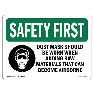 Dust Mask Should Be Worn When With Symbol