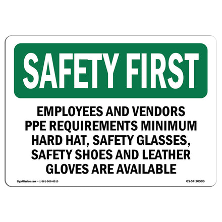 Employees And Vendors PPE Requirements Minimum