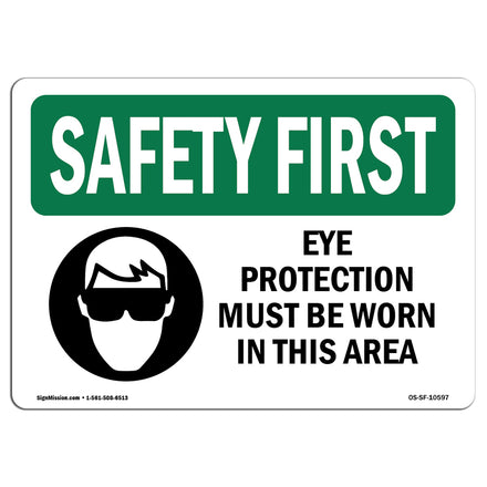 Eye Protection Must Be Worn With Symbol