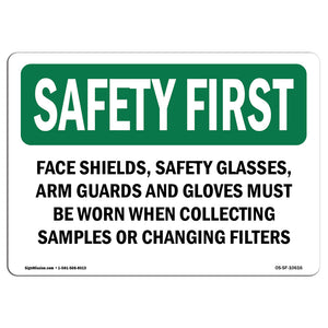 Face Shields, Safety Glasses, Arm Guards