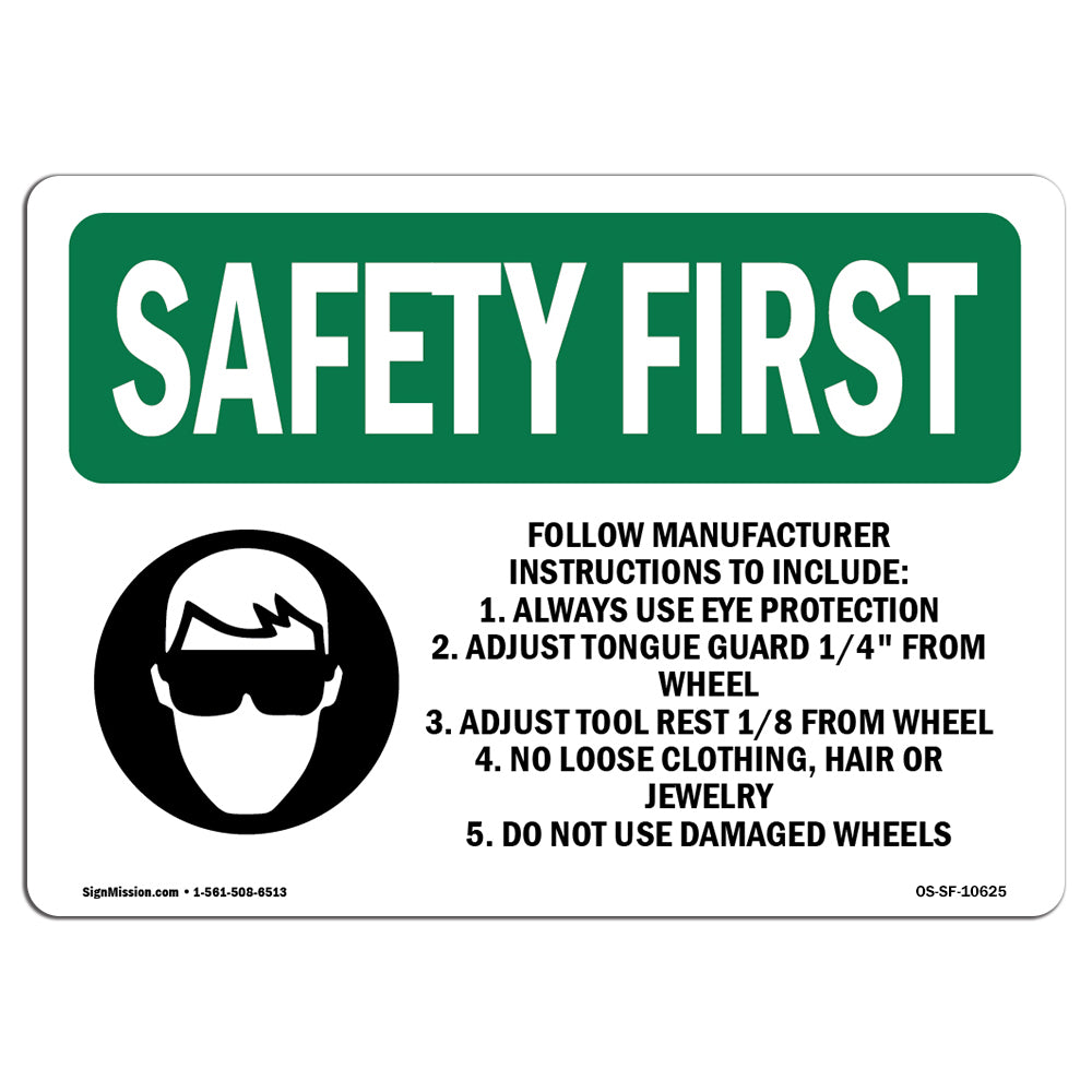 Follow Manufacturer Instructions With Symbol