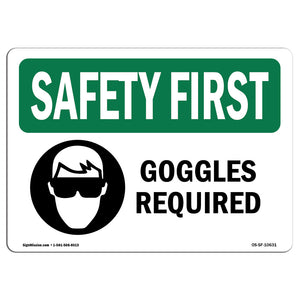 Goggles Required With Symbol