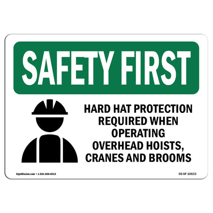 Hard Hat Protection Required With Symbol