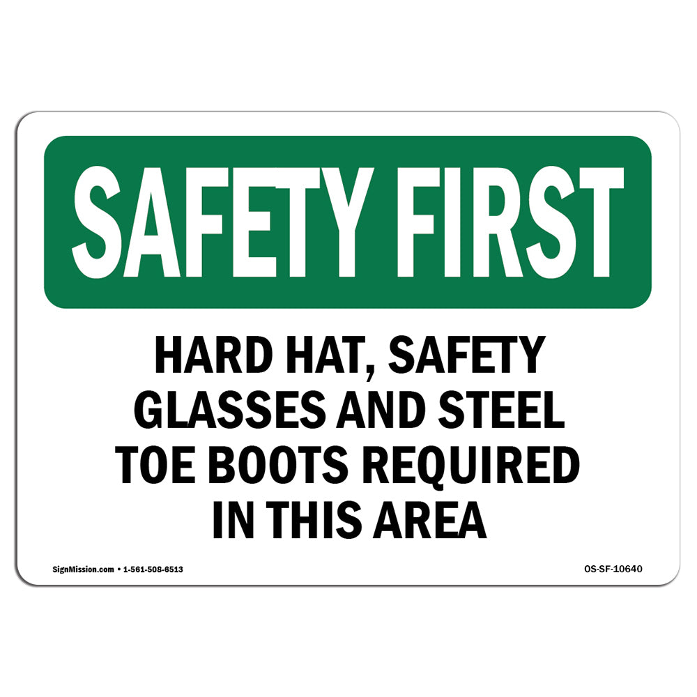 Hard Hat, Safety Glasses And Steel Toe Boots