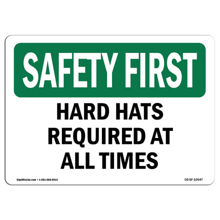 Hard Hats Required At All Times