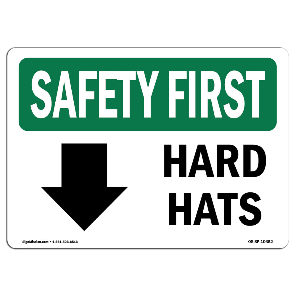 Hard Hats [With Down Arrow] With Symbol