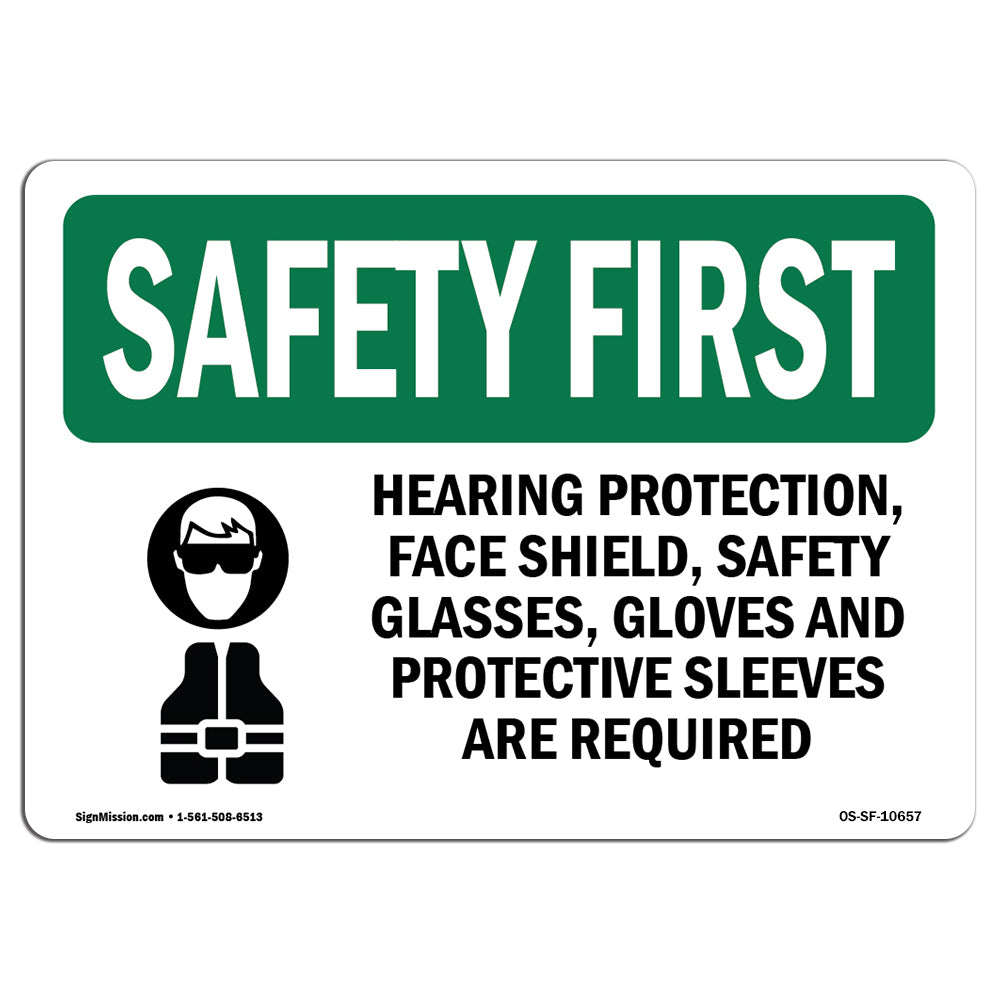 Hearing Protection, Face Shield, With Symbol