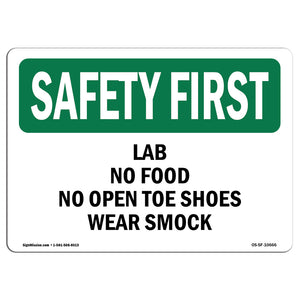 Lab No Food No Open Toe Shoes Wear Smock