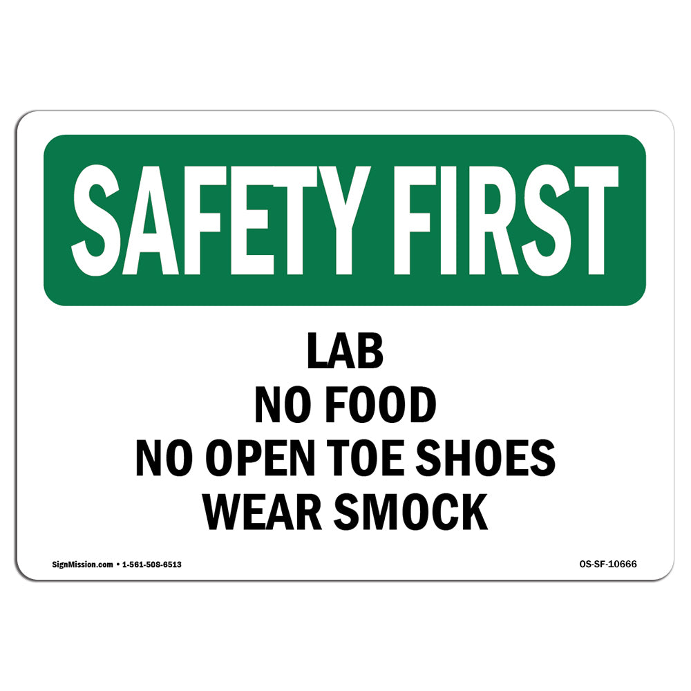 Lab No Food No Open Toe Shoes Wear Smock