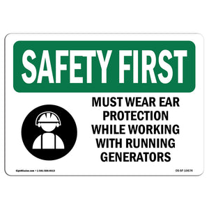 Must Wear Ear Protection While With Symbol