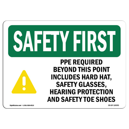 PPE Required Beyond This Point With Symbol