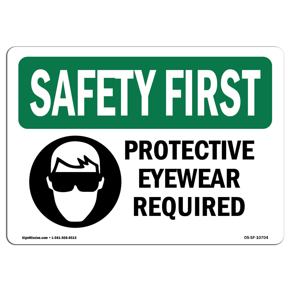 Protective Eyewear Required With Symbol