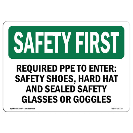 Required PPE To Enter  Safety