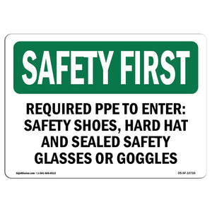 Required PPE To Enter  Safety