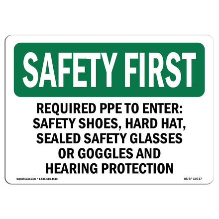 Required PPE To Enter Safety