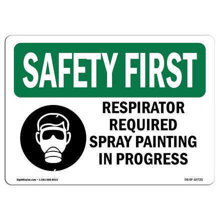 Respirator Required Spray Painting With Symbol