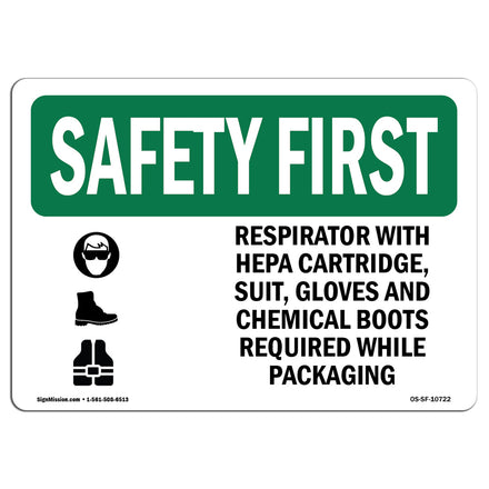 Respirator With Hepa Cartridge, With Symbol