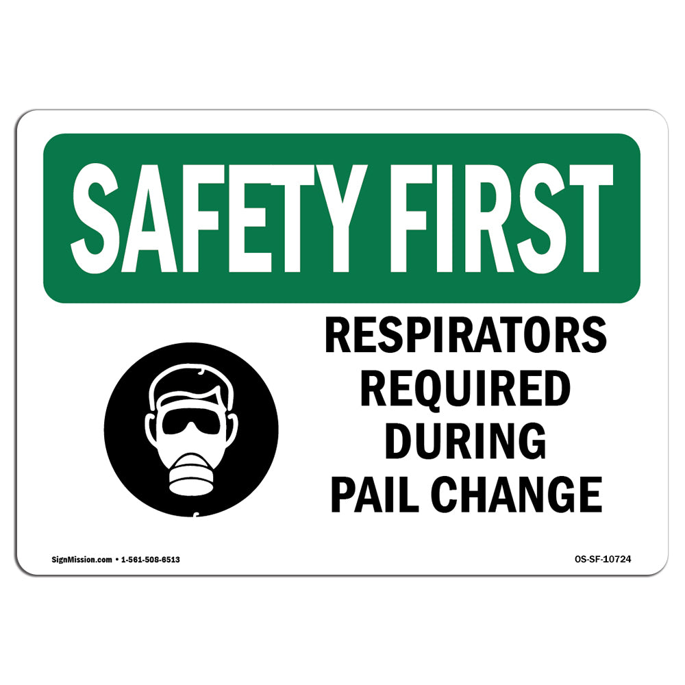 Respirators Required During With Symbol