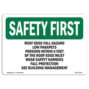 Roof Edge Fall Hazard Low Parapets