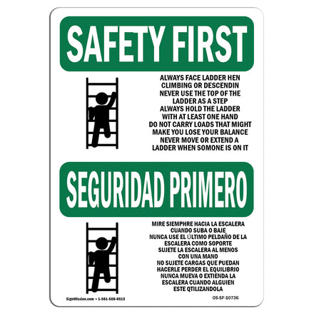 Always Face Ladder Safety Bilingual