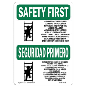 Always Face Ladder Safety Bilingual