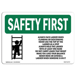 Always Face Ladder Safety Bilingual