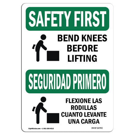 Bend Knees When Lifting Bilingual