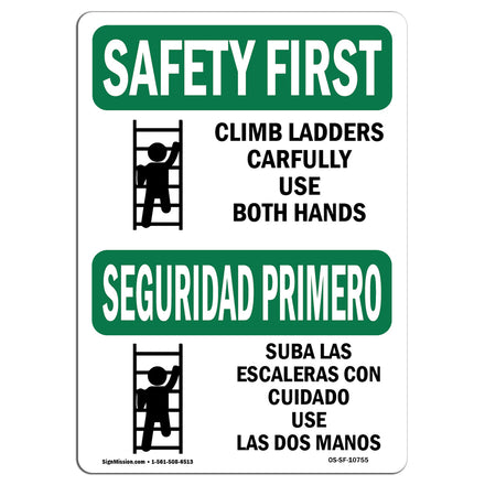 Climb Ladders Carefully Use Both Hands