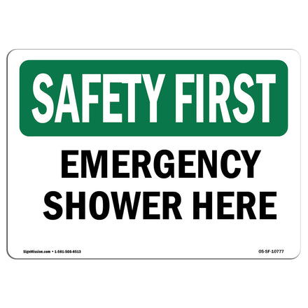 Emergency Shower Here