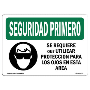 Eye Protection Required In Spanish