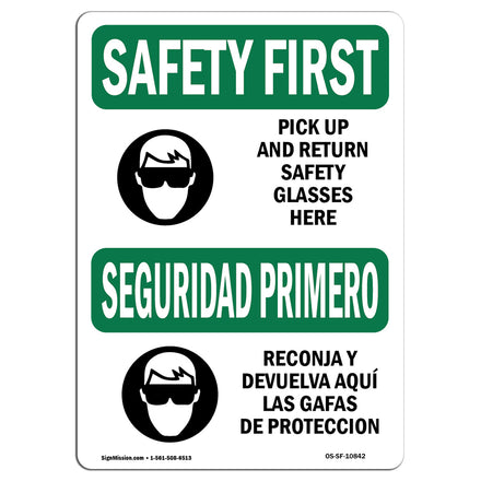 Pick Up And Return Safety Glasses Here