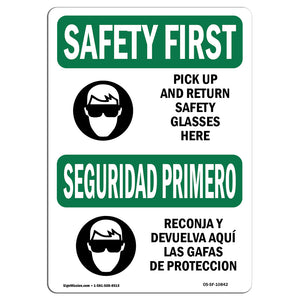 Pick Up And Return Safety Glasses Here