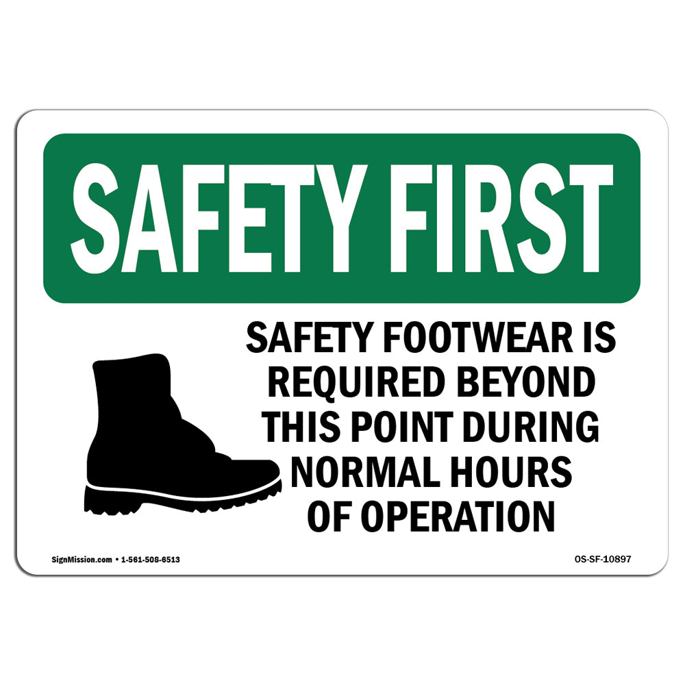 Safety Footwear Is Required With Symbol