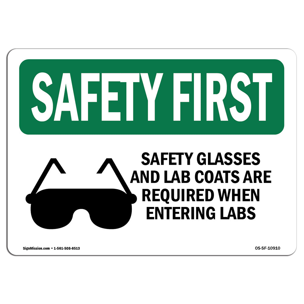 Safety Glasses And Lab Coats With Symbol
