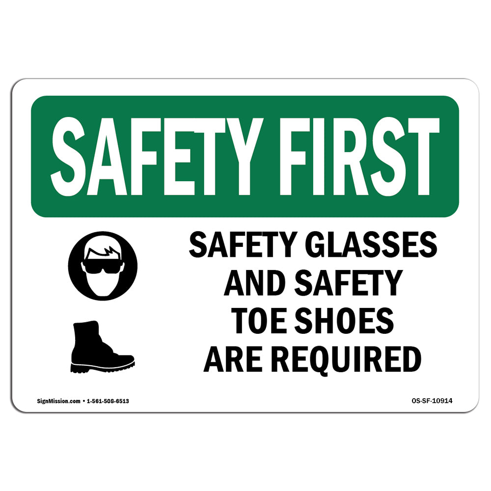 Safety Glasses And Safety Toe With Symbol