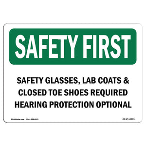 Safety Glasses Lab Coats & Closed